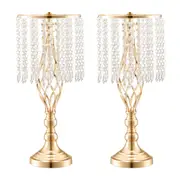 12PCS 49cm/19.3” Tall Crystal Wedding Flower Stand Vase for Party Decor