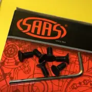 SAAS BKS01 Bolt x 6 for steering wheel or boss kit M5 countersunk head Black