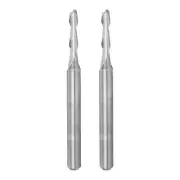 1/8" Shank 2mmx12mm Carbide 2 Flute CNC Spiral Router Bit for PVC MDF Wood 2pcs
