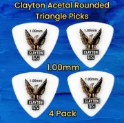 Clayton Acetal Rounded Triangle Guitar Picks 1.00mm 4 Picks