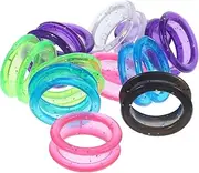 SHERCHPRY 12Pcs Colored Silicone Finger Rings for Scissors Comfortable Grip Protective Covers for Hairdressing Pet Grooming for Professional Use Salons Home