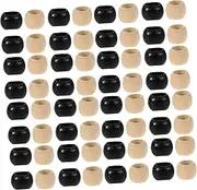 GAROZATION 2 Box Micro Ring Beads Silicone Lined Copper Tube for Hair Extensions Braids DIY Styling Lightweight Nano Hair Beads in Black Beige
