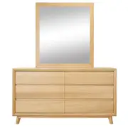 [James Lane] Morgan Dresser With Mirror Oak