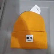 NWT UNISEX NEFF OSFA BEANIE GOLD