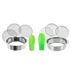 Soil Sieve Sifter Set Fine Mesh Sieve Stainless Steel Portable Gardening Tool