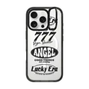 iPhone 16 Pro Impact Ring Stand Case MagSafe Compatible Angel Baby! Black, Mirror