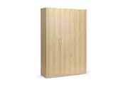 Design Square Monica Large Cupboard Multi-purpose Tall Storage Cabinet 3-Doors - Oak