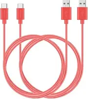 [MaGeek] (2-Pack)(1.8m) Extra Long USB Type C to USB 2.0 Cables for Samsung Galaxy S20, S10, S9, S8, S8+, Nexus 6P, LG G6, New MacBook, Google Pixel XL,OnePlus and More (Pink)