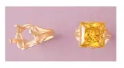 (10x10-14x14mm) Square Regalle 14kt White or Yellow Gold Ring Setting (Size 6-8)