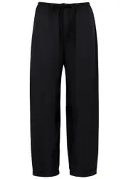 BY Malene Birger Joanni Wide-leg Twill Trousers - Black - 38 (UK10 / S) 38 (UK10 / S)