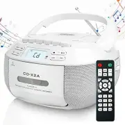 CD Player Boombox Cassette Player Combo with Bluetooth,AM/FM Radio,Stereo