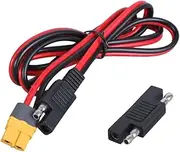 14AWG XT60 to Cable, XT60 Female to Solar Extension Power Cable with Connectors for Solar Panel Battery