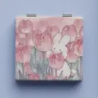 Make-up Mirror Flower Plastic Multicolor Square Romantic Free Stand Small Decor