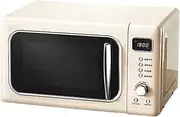 Nostalgia Classic Retro 700-Watt Countertop Microwave Oven, Microwave Oven with LED Display, 5 Power Levels, 12 Cook Settings Little Surprise