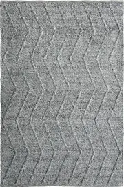 Zig Zag Spotted Grey Wool Rug