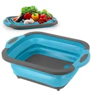 Collapsible Cutting Board Kitchen Foldable Vegetable Washing Draining Basket