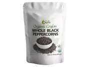 Ceylon Black Peppercorns Whole 16 Oz - USDA & Kosher Certified, Gluten-Free & No