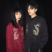 Unisex Jacket Dragon Embroidery Shirt Frog Button Coat Tops Retro Ethnic Fashion