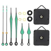 2Set Quartz Clock Movement Mechanism 1/2" Shaft for 2-3mm Clock Dial Thick Green