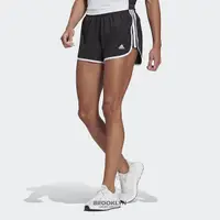 在飛比找Yahoo奇摩購物中心優惠-ADIDAS 短褲 黑 黑白線 慢跑 訓練 女 (布魯克林)