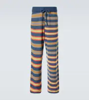 [The Elder Statesman] The Elder Statesman Leo striped cashmere and cotton pants UK 28 multicoloured