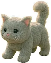 Realistic Robot Cat - Electric Cat Stuffed Animal,Interactive Toys for Friends Girls Boys Son Daughter Family Home Offices Valentine's Day