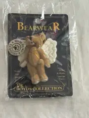 Vintage Boyd's Bear Bearwear Jointed TINY Brooch Tan Bear With Wings