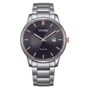 Citizen Eco-Drive Stainless Steel Black Dial Men's Watch (BM6977-70E)