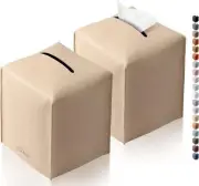 Tissue Box Cover, Tclouda, Modern PU Leather Square Tissue Box Holder for Creati