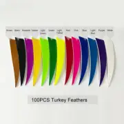 100Pcs 4" Shield Archery Arrow Feather Fletching RW Bow Arrow Accessories
