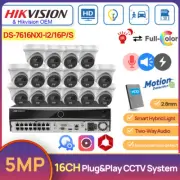 Hikvision 16CH IP CCTV System 5MP Hybrid Light ColorVu+IR POE Camera 2-Way Audio