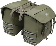 [MYDAYS OUTDOOR] Bike Panniers Rear Rack Waterproof,Ebike Saddle Bags,Bicycle Storage Bag,Bike Frame Bag Under Seat,Bike Rear Rack Bag Large Capacity Reflective Strip
