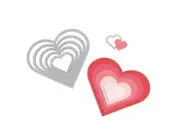 Sizzix Framelits Die Set 6/PK - Hearts