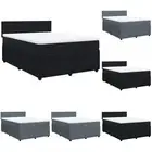Box Spring Bed with Mattress Wooden Bedstead Bed Frame Bedroom Velvet vidaXL
