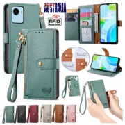 ZIP Leather Wallet Cover Flip Case For OPPO A80 A38 A78 A96 Reno 11F Find X8 Pro