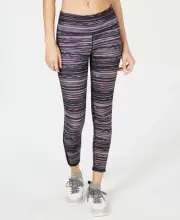 Ideology Womens Space-dyed Mesh-trimmed Leggings Size M Color Royal Fuchsia