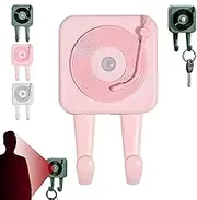 Home Intelligent Voice Reminder with Hook & Infrared Sensor,Motion Activated Voice Player,Motion Activated Door Alarm with Recordable Reminders, Door Greeter, Entry Alert,Pink