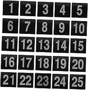 CAXUSD 25pcs Black and White Double Sided Table Number Table Place Cards Wedding Table Cards Name Place Cards Digital Sign Reusable Seats Sign Banquet Number Card PVC Desktop