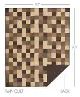 Country Patchwork Twin Quilt Hand Stitched Cream Black Kettle Grove