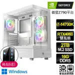 【NVIDIA】I7二十核 RTX4060 2X WIN11{坐觀成敗}海景房電競電腦(I7-14700K/微星Z790/16G D5/2TB)