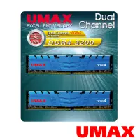 在飛比找Yahoo奇摩購物中心優惠-UMAX DDR4 3200 32GB (16G*2)含散熱