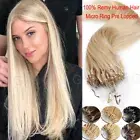 8A Real Top Micro Loop Ring 100% Human Hair Extensions 100s/200s Full Head 1g US