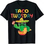 [X.Style] Taco Twosday Toddler Cactus 2nd Birthday Cinco De Mayo ds1374 T-Shirt (S) Black