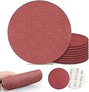 8 Inch Hook and Loop Sanding Disc 80 Grit, Aluminum Oxide Sandpaper for Wood, Metal 15 Pack