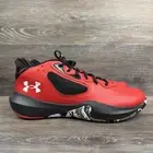 Under Armour Basketball Shoes UA Lockdown 6 Red Black Size 11 New 3025616-600