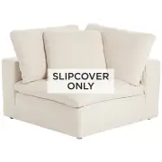 Classic Natural Linen Slipcover for Skye Peyton Corner Sectional Chairs
