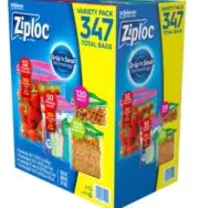 Ziploc Variety Pack 347 Bags zip lock bag