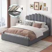 ALFORDSON Bed Frame Gas Lift Storage Base Double