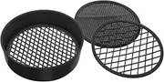 LIGIGWASH 3pc Set Plastic Soil Sieve Mesh Sifter Fine Screen for Gardening and Science