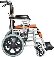 Rolling Walkers Disabled Users Wheel Chair Convenience Elderly Transport Wheelchair Travel Chair Seniors Lightweight Folding Mobility Device Self-Propelled Wheelchair